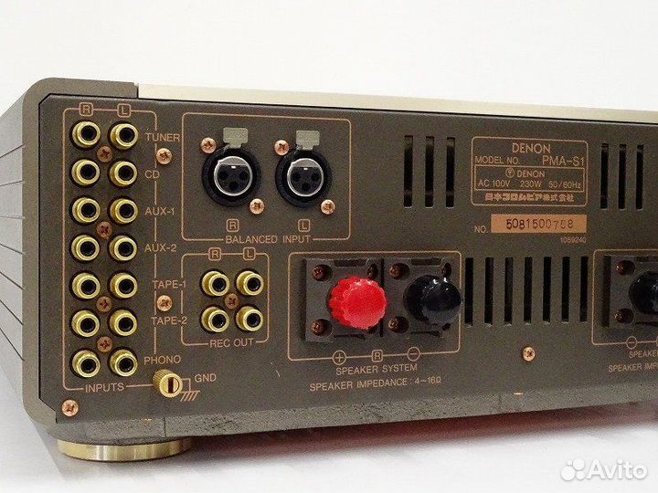 Denon pma S1 - флагман HiEnd-уровня, XLR-входы