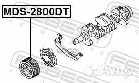 Шкив коленвала 4m40 MDS-2800DT Febest