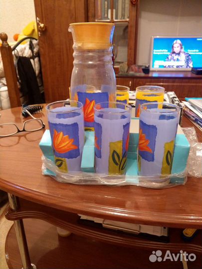 Графин и 6 стаканов. Пр. Франция