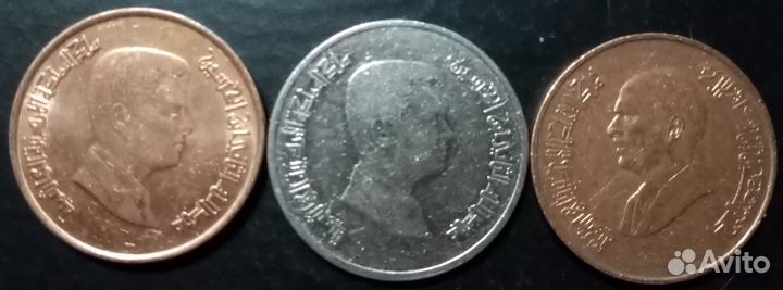4 монеты Иордании