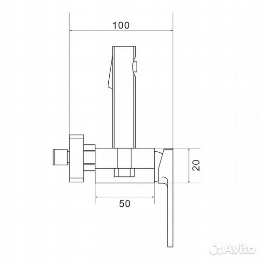 Гигиенический душ со смесителем Rose R1805C-1, бе