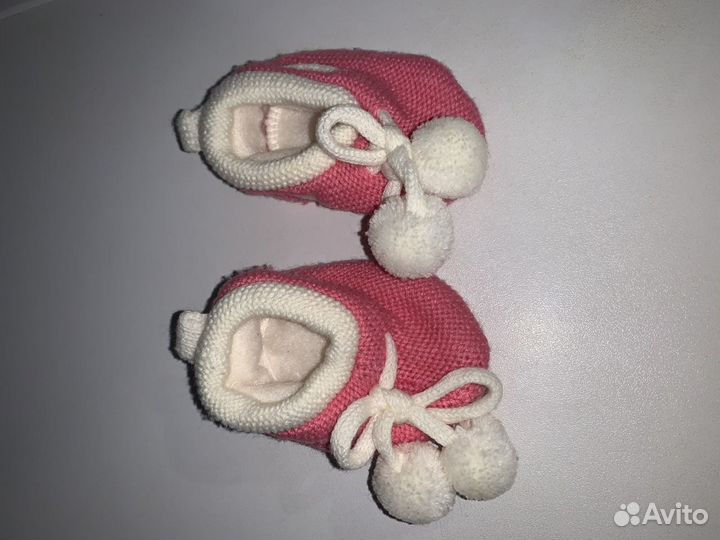 Пинетки для девочки теплые