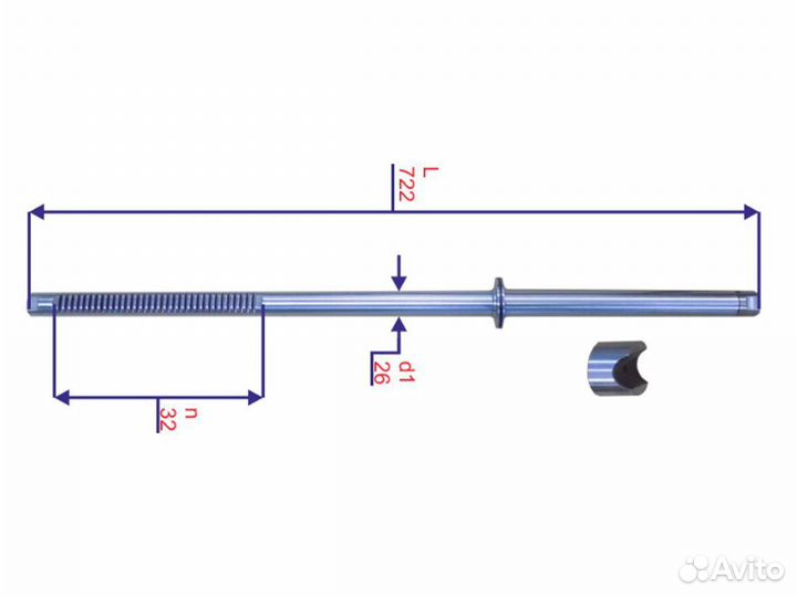Шток рулевой рейки mercedes Vito (W639) 2003-2014