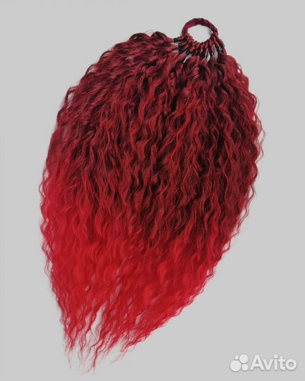 Афрохвост на резинке кудри