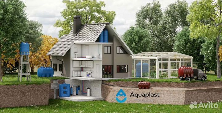 Бочка пластиковая 15000 л для жидкостей (вертикаль