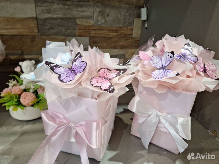 Букет бабочки с подсветкой