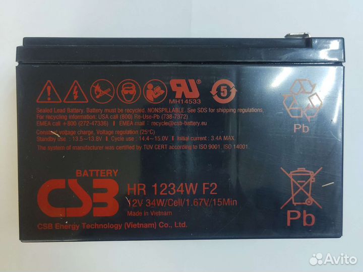 Аккумулятор HR 1234W F2, 12V