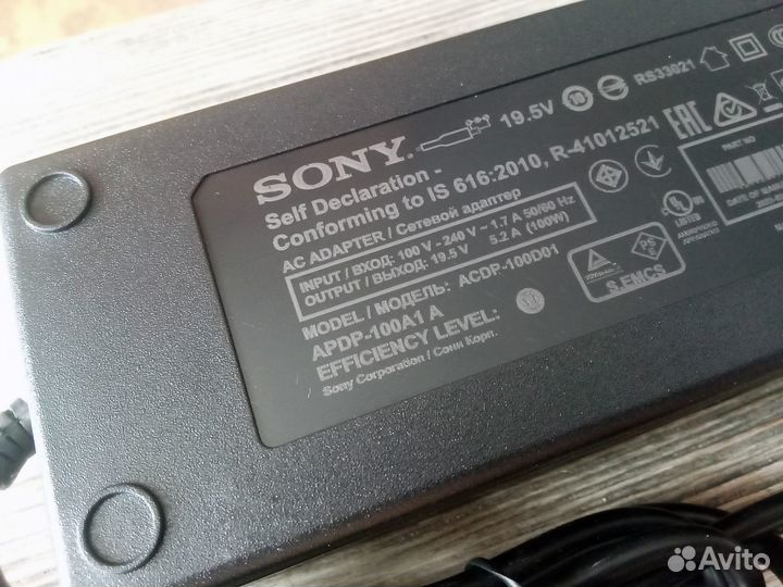 Блок питания Sony 19.5V 5.2A 100W acdp-100d01 нов