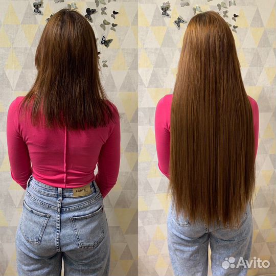 Наращивание волос (волосы+работа)