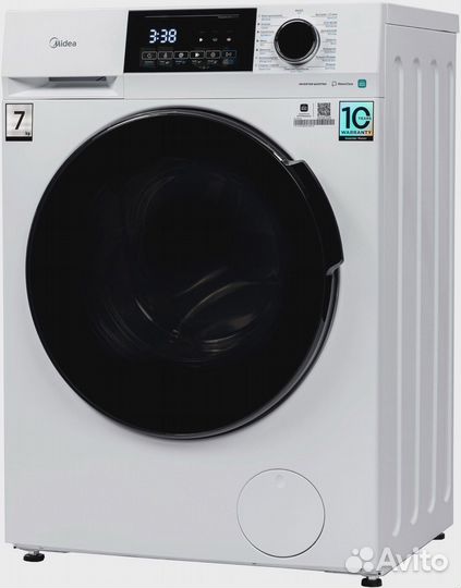 Стиральная машина Midea MFC3712BSW40/W класс: A загр.фронтальная макс.:7кг белый инвертер