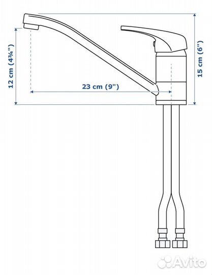 Смеситель IKEA sundvik 22399 1952