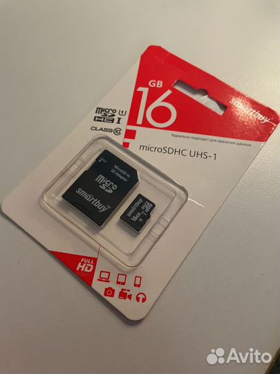 Карта памяти MicroSD Smartbuy 16gb с адаптером