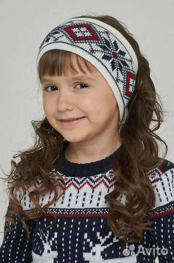 Повязка на голову вязаная newvay