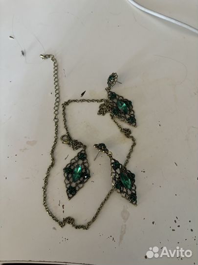 Серьги с кулоном