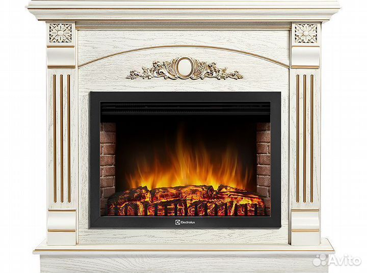 Портал Firelight Barocco 30 шпон белый дуб с золот