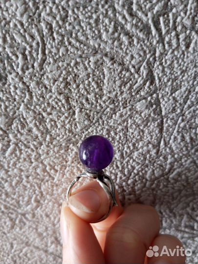 Аметист кольцо