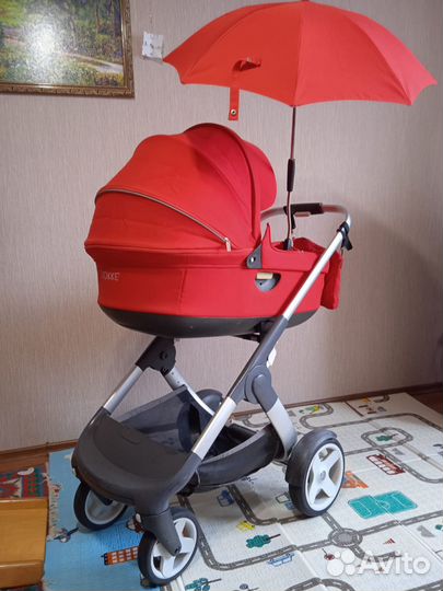 Коляска stokke trailz 2 в 1 Красная