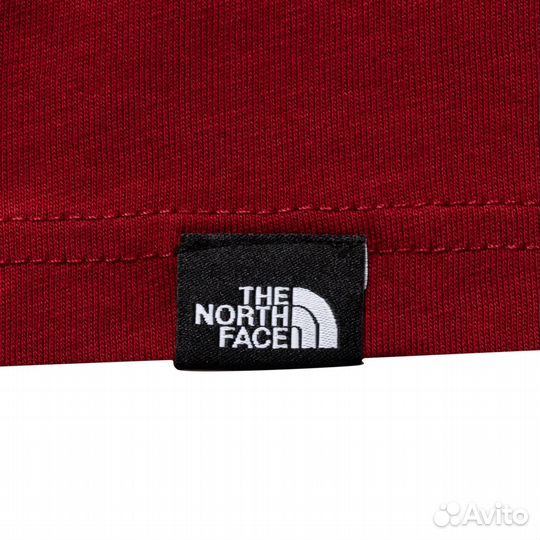 Мужская бордовая футболка The North Face хлопок