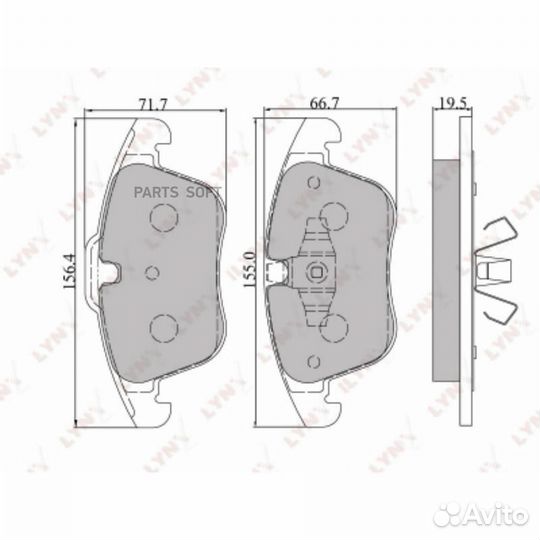 Lynxauto BD3004 BD-3004 колодки тормозные передние