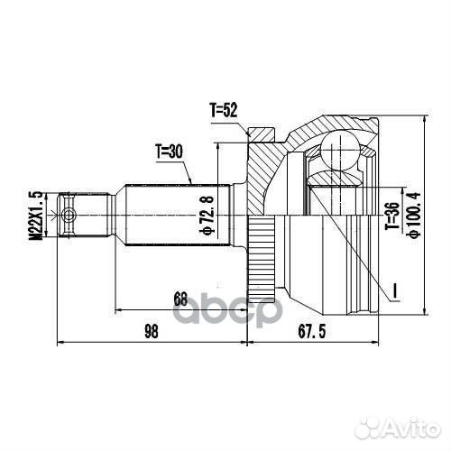 Шрус наружний Hyundai Santa Fe CM (06-12) zikmar