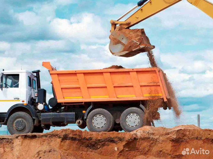 Песок \ Земля мытый средний от 3кубов