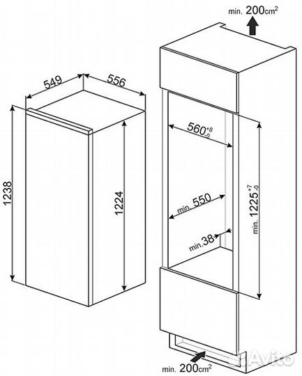 Холодильник smeg SD7185CSD2P1
