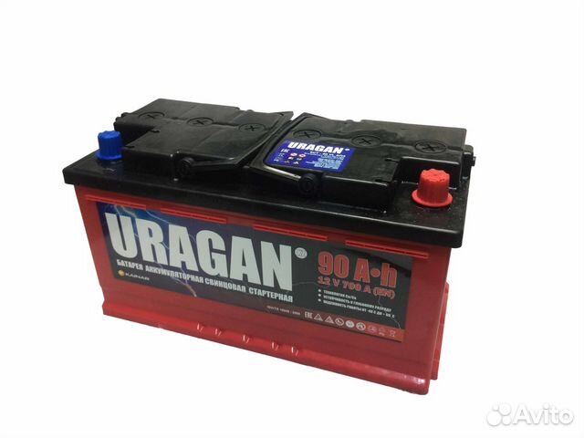 Аккумуляторная батарея Uragan 90 А.ч