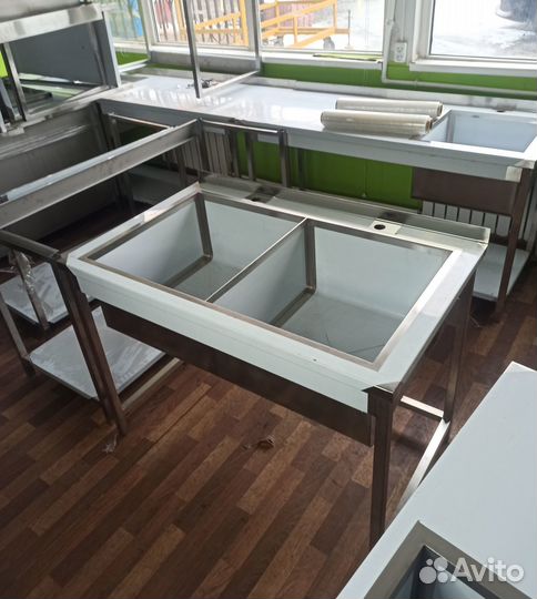 Ванна моечная двухсекционная 115x70