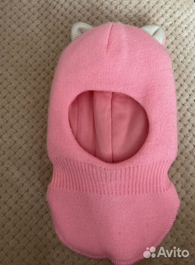 Шапка шлем для девочки зима