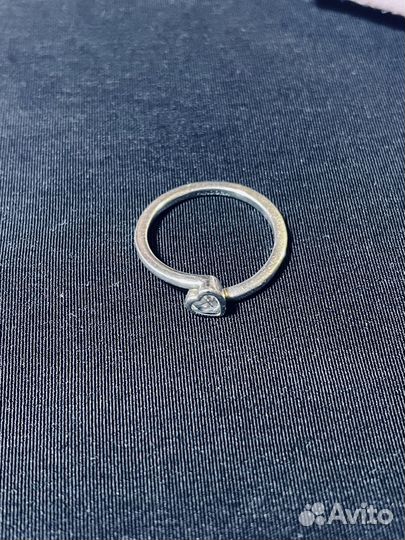 Кольцо Pandora серебряное оригинал с цирконом