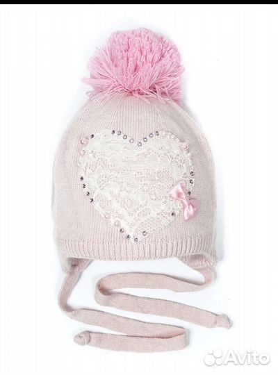 Шапка демисезонная для девочки 48-50 см