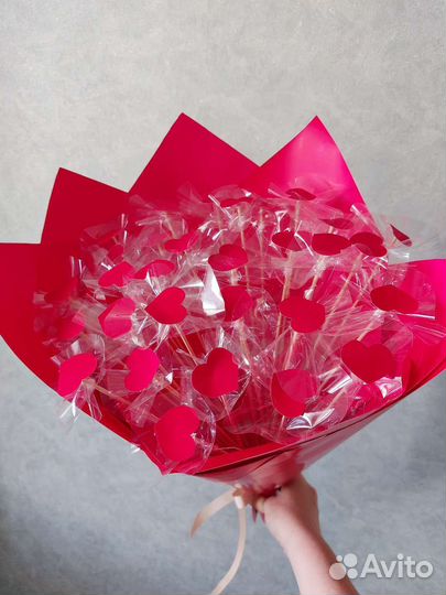 Букет из сердечек