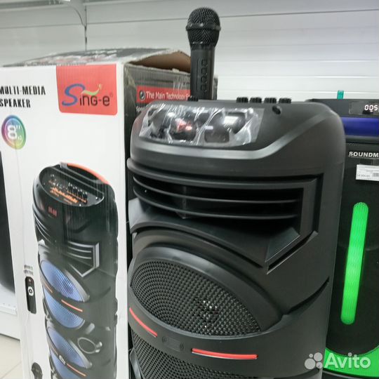 Большая портативная колонка ZQS 8302 с микрофоном