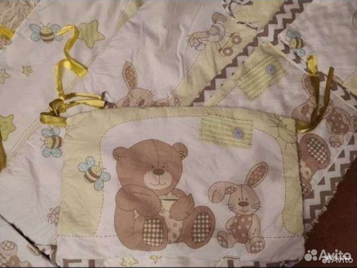 Бортики на 4 стороны+наружняя с карманами