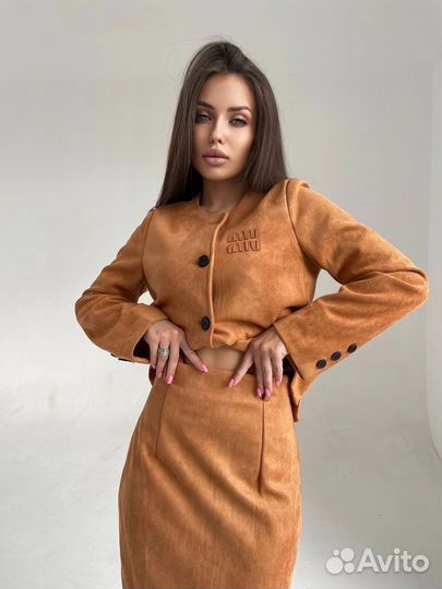 Костюм, пиджак с юбкой MIU miupremium