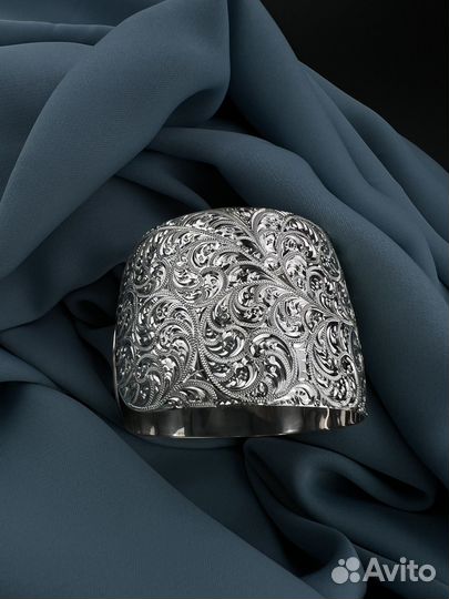 Серебряный браслет орел кубачи