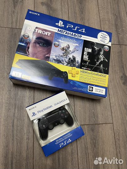 Ps4 slim 1Tb плюс игры