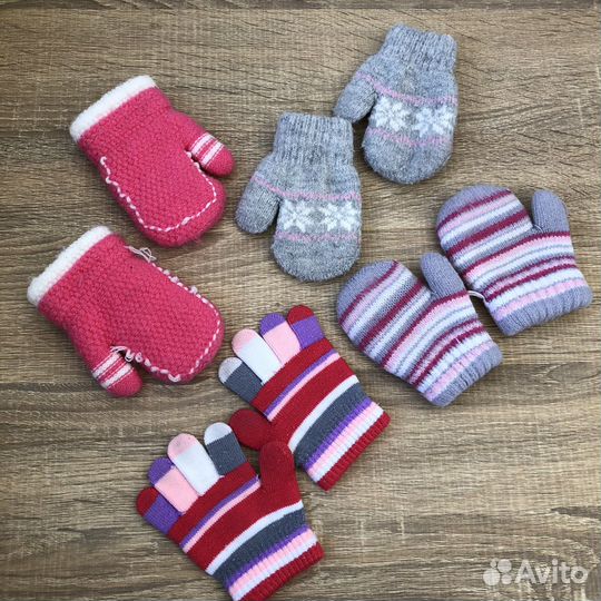 Варежки перчатки детские, для девочки