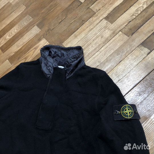 Шерстяной джемпер анорак кофта Stone Island S ориг