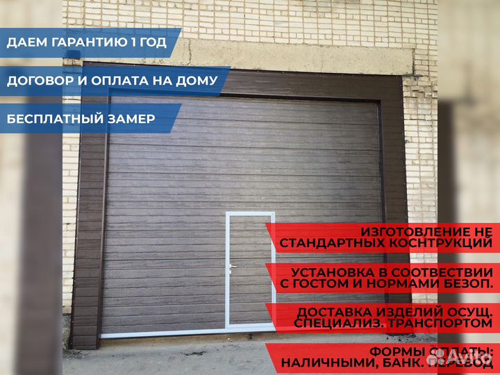 Автоматические секционные гаражные ворота