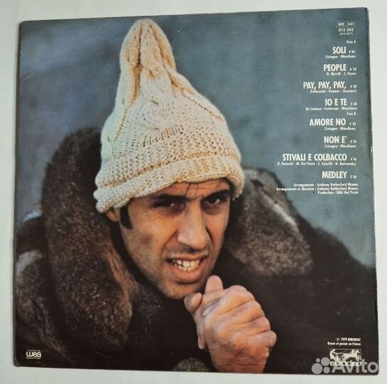 Винтажная виниловая пластинка LP Adriano Celentano