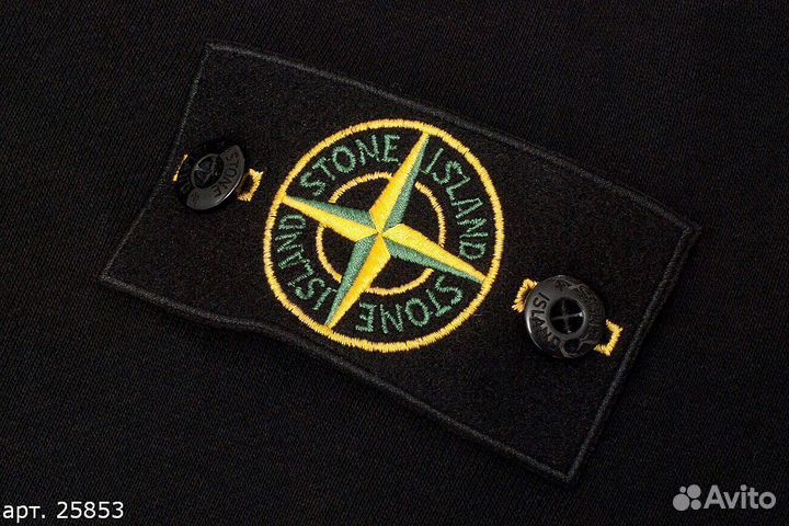 Зип худи Stone Island shadow black Черное