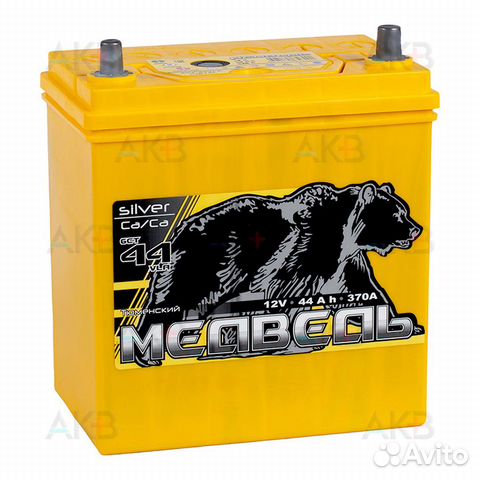 Аккумулятор автомобильный Медведь 50B19L 44 Ач 370