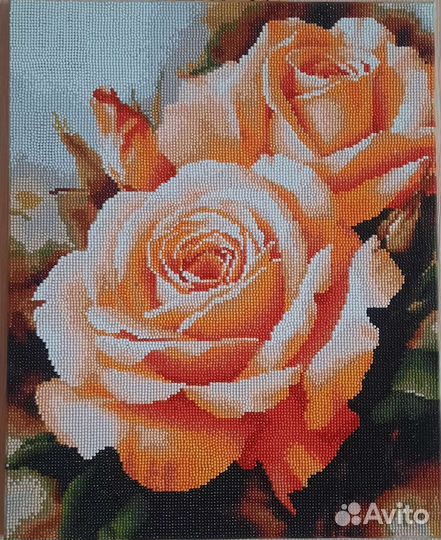 Картины алмазная вышивка розы, маки