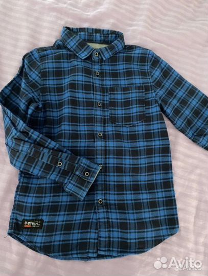Рубашка для мальчика фланель р. 128