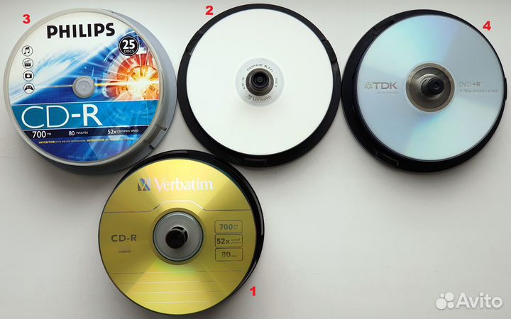 CD-R DVD-R BD-R Verbatim TDK Taiyo Yuden