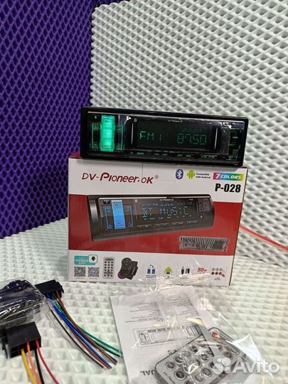 1din магнитола универсальная dv pioneer.OK p-028