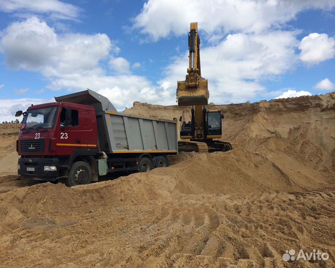 Песок \ Земля строительный крупный от трех кубов
