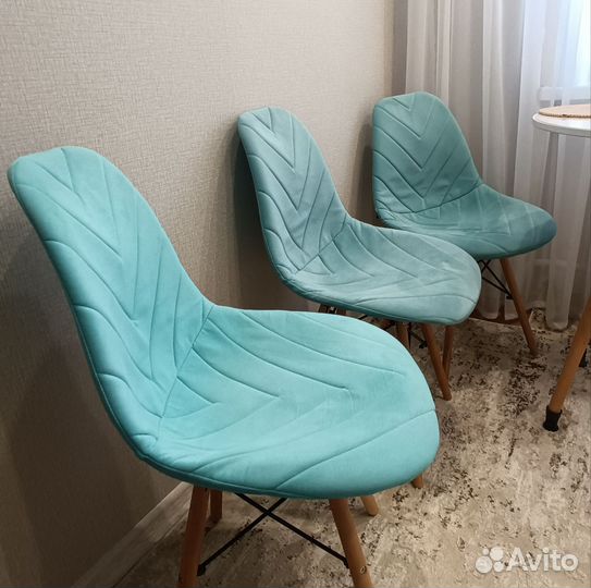 Чехлы на стул eames. Бирюзовые