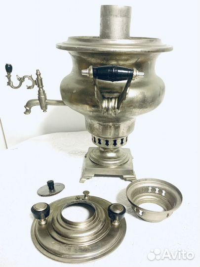 Самовар старинный угольный «репка»